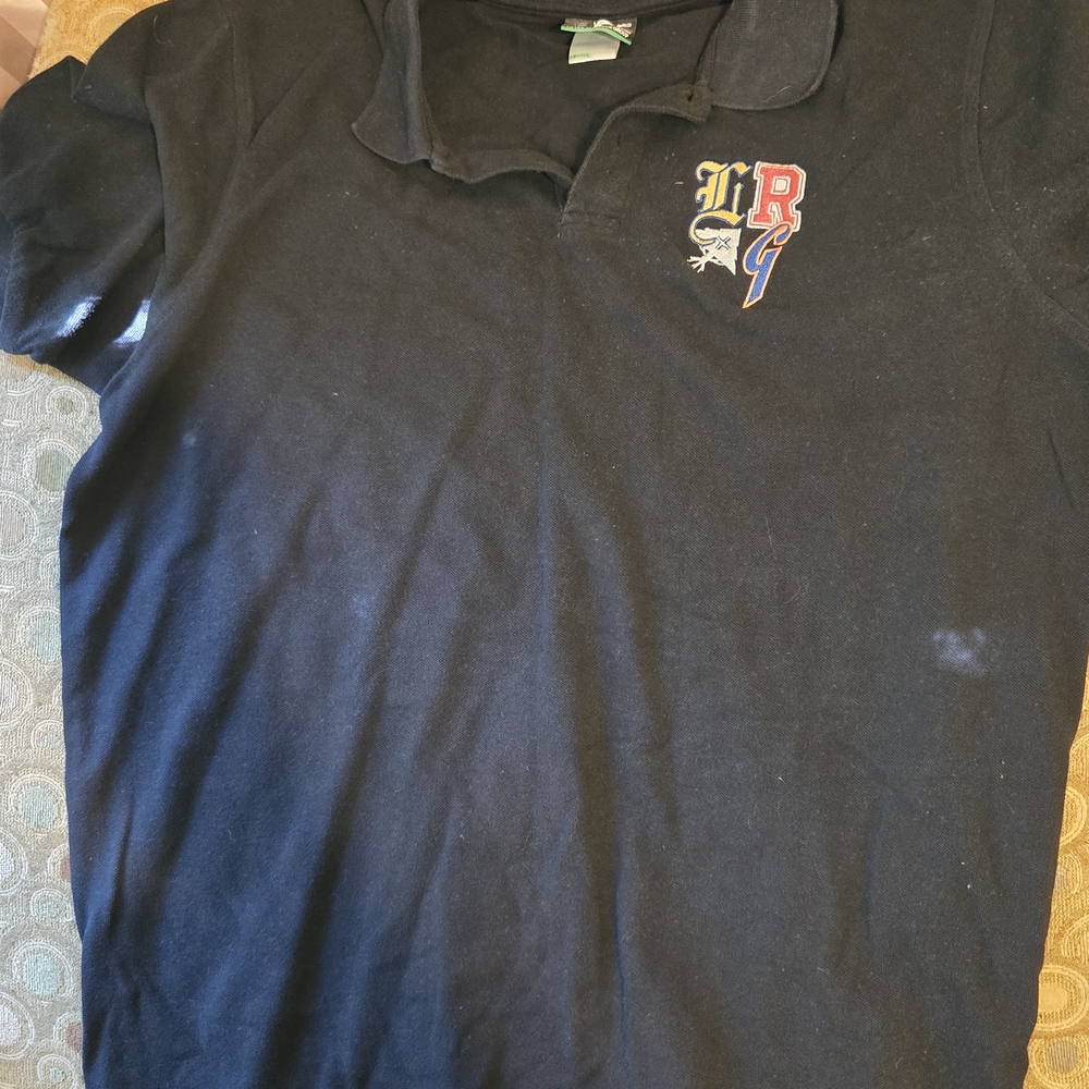 LRG Black Polo with Logo Detail